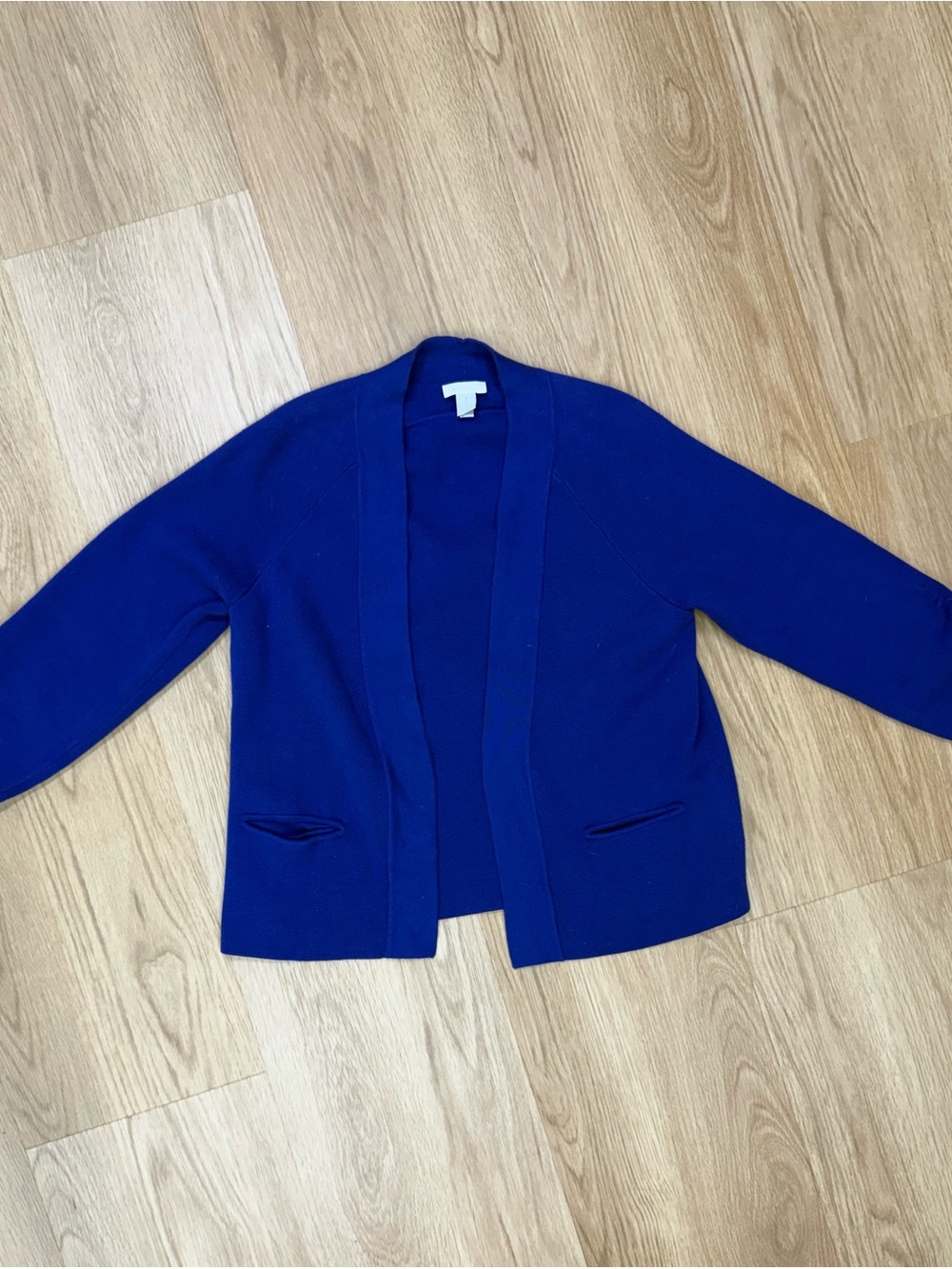 Chico's Open-Front Cobalt Blue Knit Blazer
